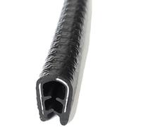 RISHORI Striscia Protettiva Autoadesiva in EPDM, Profilo in Gomma con Scanalatura A U, Profilo per Lamiera, 2 Metri, Adatta per Spessori da 0,5 A 5 Mm,9mm*15mm