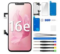 Risidamoy Per iPhone 16e Sostituzione Dello Schermo 6.1 '' con Auricolare Sensore di prossimità LCD Touch Full HD Screen Digitizer Frame Assembly Sensore di Luce Ambiente Tool Kit Adatto A3212 A3408