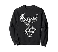 Rising from The Ashes Phoenix White Illustrazione Felpa