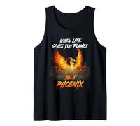 Rising Phoenix Flames Fire Bird Rebirth Mitico Donne Uomini Canotta