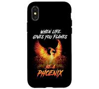 Rising Phoenix Flames Fuoco Uccello Rinascita Mitico amante Regalo Custodia per iPhone X/XS