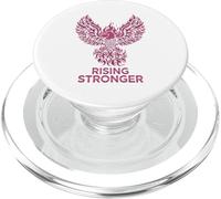 Rising Stronger Phoenix - Nastro rosa per la consapevolezza del cancro al seno PopSockets PopGrip per MagSafe