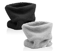 Risipu 2 pz inverno pile caldo bambini sciarpa ragazzi ragazze sciarpe rotonde antivento scaldacollo maschera copertura viso, 2 pezzi: grigio scuro + grigio chiaro, Taglia unica