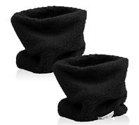 Risipu 2 pz inverno pile caldo bambini sciarpa ragazzi ragazze sciarpe rotonde antivento scaldacollo maschera copertura viso, 2 pezzi - Nero, Taglia unica