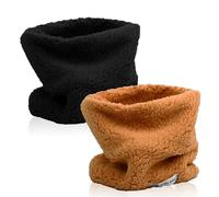 Risipu 2 pz inverno pile caldo bambini sciarpa ragazzi ragazze sciarpe rotonde antivento scaldacollo maschera copertura viso, 2 pezzi - nero + kaki, Taglia unica