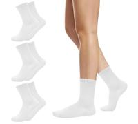 Risipu 3 paia di calzini a due strisce in tinta unita calzini atletici casual calzini di cotone vintage retro running per le donne ragazze