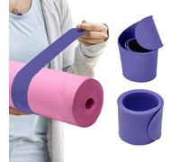 Risipu Fascia elastica per tappetino da yoga, con uno scatto per mantenere il tappetino saldamente arrotolato e sicuro, adatto per allenamento pilates (50 cm di lunghezza x 5 cm di larghezza), Viola