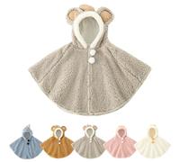 Risipu Poncho per Bambini con Cappuccio, Caldo e Carino, Antivento, per Inverno e Autunno, Abbigliamento Esterno Caldo, Sciarpa per Bambini 0-3 Anni, Mantello Morbido e Caldo per Passeggino, Auto