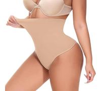 Risipu Tummy Control Thong Shapewear per Le Donne Senza Cuciture Che Modella Le Mutandine del Corpo Shaper Underwear (IT, Testo, XL, Regular, Regular, Nudo)