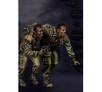Risjc 1:35 Guerra del Vietnam US Army Rescue Teammates Resin Soldier Model (2 Persone) Kit Modello in Miniatura Non Verniciato e Non assemblato/R49122