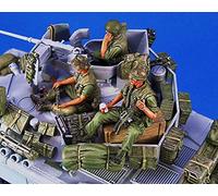 Risjc 1/35 Guerra del Vietnam US Tank Soldier Resin Soldier Model (3 Persone Senza carro Armato) Kit Modello Non Verniciato e Non assemblato-916P1