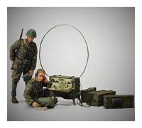 Risjc 1/35 soldato segnale della seconda guerra mondiale soldato in resina modello 2 persone (con attrezzatura di segnale) kit modello in miniatura non verniciato e non assemblato/51922T