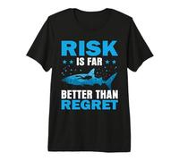 Risk Is Far Better Than Regret Scuba Dive Diver Diving Maglietta Premium