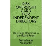 RISK OVERSIGHT CARD FOR INDEPENDENT DIRECTORS: One-Page Decisions in the Board Room