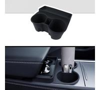 Rislobx Supporto per tazza per Tesla Model 3 modello Y, inserto per console centrale, morsetto per limite della tazza dell'acqua, scatola sotto il bracciolo, vassoio portaoggetti per chiavi e occhiali