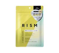 RISM Daily Care Face Mask - Clear Type - 7 fogli - Maschera idratante con derivati di vitamina C ed E - Pore Refining & Refreshing Care - Fragrance Free - Made in Japan