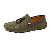 rismart Uomo Casuale Loafer Scivolare su Guida Scarpe Mocassini SN19108(Verde Scuro,44 EU)