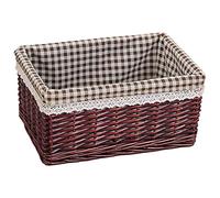 rismart Vimini Rattan Cestini per Servire Pane Spuntini Conservazione Fatto a Mano Decoro Ciotola caffè