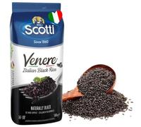 Riso ai Grani Neri, 1.1 lbs (500g), Prodotto Italiano, Riso Scotti, Venere, Riso Integrale di Qualità Premium, Senza Frumento, Grano selvatico Integrale Antico, (500 g (1,1 lb),