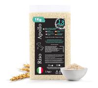 Riso Apollo Aromatico Italiano 1 kg - Riso Aromatico Tipo Basmati - Chicco Lungo Profumato - Ideale per Poke, Bowl e Meal Prep - Senza Glutine - Coltivato in Piemonte