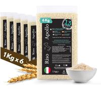 Riso Apollo Italiano 6 kg - Senza Glutine e Profumato - Alternativa al Basmati -