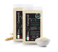 Riso Carnaroli Italiano 2 kg - Chicchi Lunghi e Ricchi di Amido - Ideale per Risotti Gourmet - Senza Glutine - Coltivato a Vercelli | Made in Italy