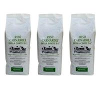 Riso Carnaroli Raffinato (Bianco) Italiano, naturalmente senza glutine, ideale per tutti i tipi di risotti, confezione atmosfera protettiva, pack 3 x 1 kg