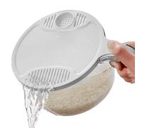 Riso ciotola di lavaggio con colino, colino per lavare riso, frutta e verdura