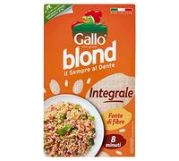 Riso Gallo, Riso Blond Integrale, Fonte di Fibre, Gusto e Benessere, Metodo Parboiled, Ideale per Piatti Salutari, Cottura 8 Minuti, 1 kg