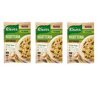 Riso Knor Risotto Agli Asparagi - 3 confezioni da 175 g - Riso 100% Italiano Con Ingredienti Naturali