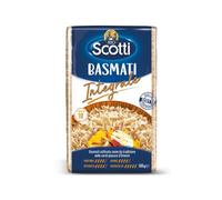 Riso Scotti Basmati Integrale, Riso Basmati Pronto in 10', 500g | Riso Basmati integrale pronto in 10 minuti, aromatico e ideale per contorni e piatti unici