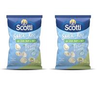 Riso Scotti Chips di Riso Sour Cream & Onion Snack con Riso, Senza Glutine, Senza Olio di Palma, 40g (Confezione da 2)