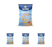 Riso Scotti Chips di Riso Spicy Paprika Snack con Riso, Senza Glutine, Senza Olio di Palma, 40g (Confezione da 4)