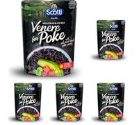 Riso Scotti, Rapid Pokè Venere, Riso Venere per Pokè con Riso Rosso e Salsa Pokè, Ideale per Preparare Pokè a Casa, Cotto al Vapore, Pronto in 2' in Microonde, Facile da Cucinare, Formato 230 g