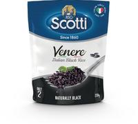 Riso Scotti Rapid Venere, Riso Venere Integrale Cotto al Vapore, Pronto in 2' in Microonde, con Gusto e Profumo Aromatico, Facile da Cucinare, 230 g