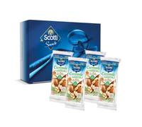 Riso Scotti Snack Croccante Mandorle, Miele e Riso, 4x30g | Snack croccante con mandorle, miele e riso soffiato, senza glutine