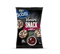 Riso Scotti Snack Venere Barbecue, Riso Integrale, Mini Gallette Croccanti Non Fritte per Pause ed Aperitivi, Senza Glutine, 100% Vegetale, 50g