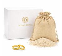 Riso Sposi Antimacchia Naturale con Sacchetto in Lino 20x25 cm - Non Trattato, Biodegradabile, Tradizione Matrimonio Perfetto per Regali Nozze Giogliello (4KG+4 SACCHETTI)