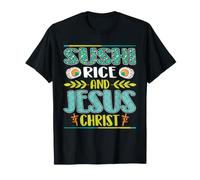 Riso Sushi E Gesù Cristo Maglietta