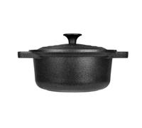 RISOLI' | LE PIGNATTE, Casseruola Antiaderente per Induzione e Gas Ø22cm, Slow Cooking, Coperchio e Manici in Fusione, Alluminio Fuso Riciclato, Made in Italy