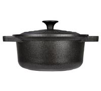 RISOLI' | LE PIGNATTE, Casseruola Antiaderente per Induzione Ø24cm, Slow Cooking, Coperchio e Manici in Fusione, Alluminio Fuso Riciclato, Made in Italy