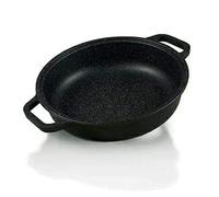 Risoli Tegame 2 Manici BLACKplus® Alluminio PRESSOFUSO Antiaderente El Diamant Ultra Resistente FRYPAN Made Italy Cm 32 + Presine Silicone