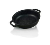 Risoli Tegame in Alluminio pressofuso con Due Maniglie con presine, Linea Black Plus, diam. 24cm