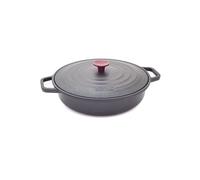 RISOLI'’ | VINUM, Tegame Antiaderente per Induzione Ø28cm, con Coperchio in Fusione, Slow Cooking, in Alluminio Fuso Riciclato, Made in Italy