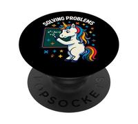 Risolvere i problemi Matematica Unicorn Graphic PopSockets PopGrip Adesivo
