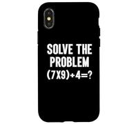 Risolvi il problema 67 Sei sette divertente scuola di insegnante di matematica Custodia per iPhone X/XS