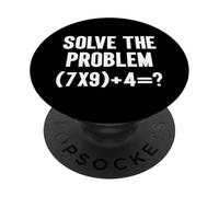 Risolvi il problema 67 Sei sette divertente scuola di insegnante di matematica PopSockets PopGrip Adesivo