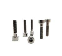 RISON - Bulloni in titanio M5 x 0,8 x 30 mm, viti a testa cilindrica in titanio, bulloni in titanio, viti a bussola esagonale, confezione da 5