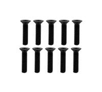 RISON-Titanium 10pcs Viti a Testa Svasata in Titanio M3, Viti Testa Piatta Secondo Norma ISO14581, Viti a Torx Incassato Bullone Meccanico Antiruggine Filettatura Completa Mini Vite per Riparazione