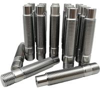 RISON-Titanium 20pcs Bullone Ruota per Autoveicoli en Titanio M14x1.5x75mm, Perno di Conversione Ruota Borchie a Doppia Estremità, Prigioniero Ruota Esteso Sostituzione per Le Automobili
